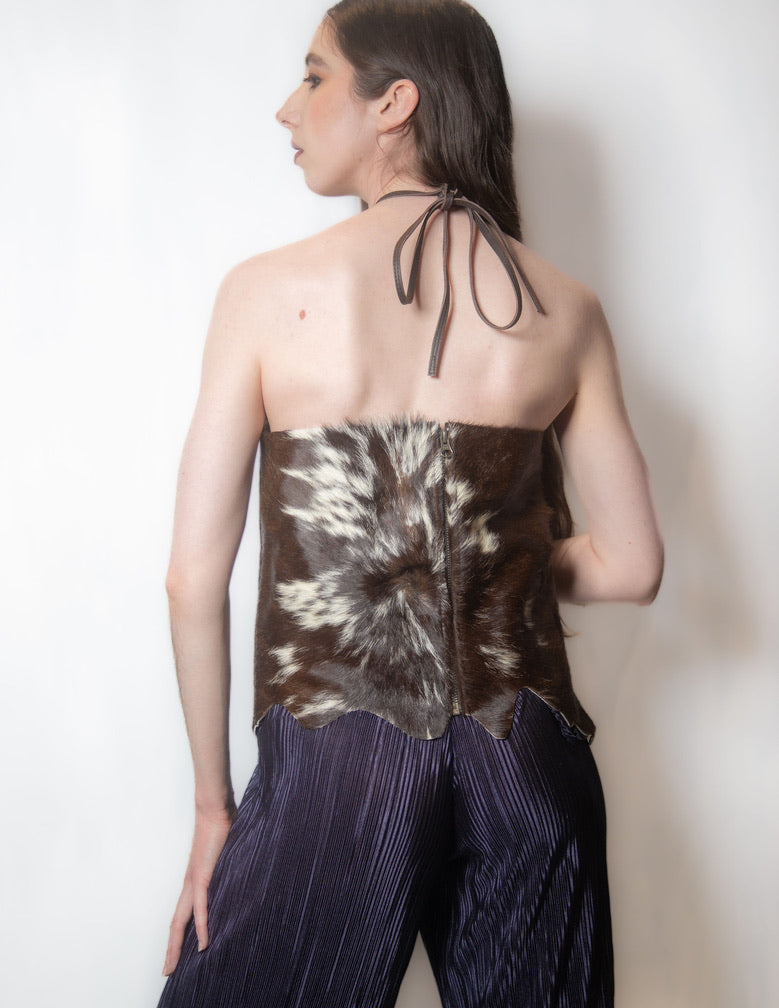 hair on halter top