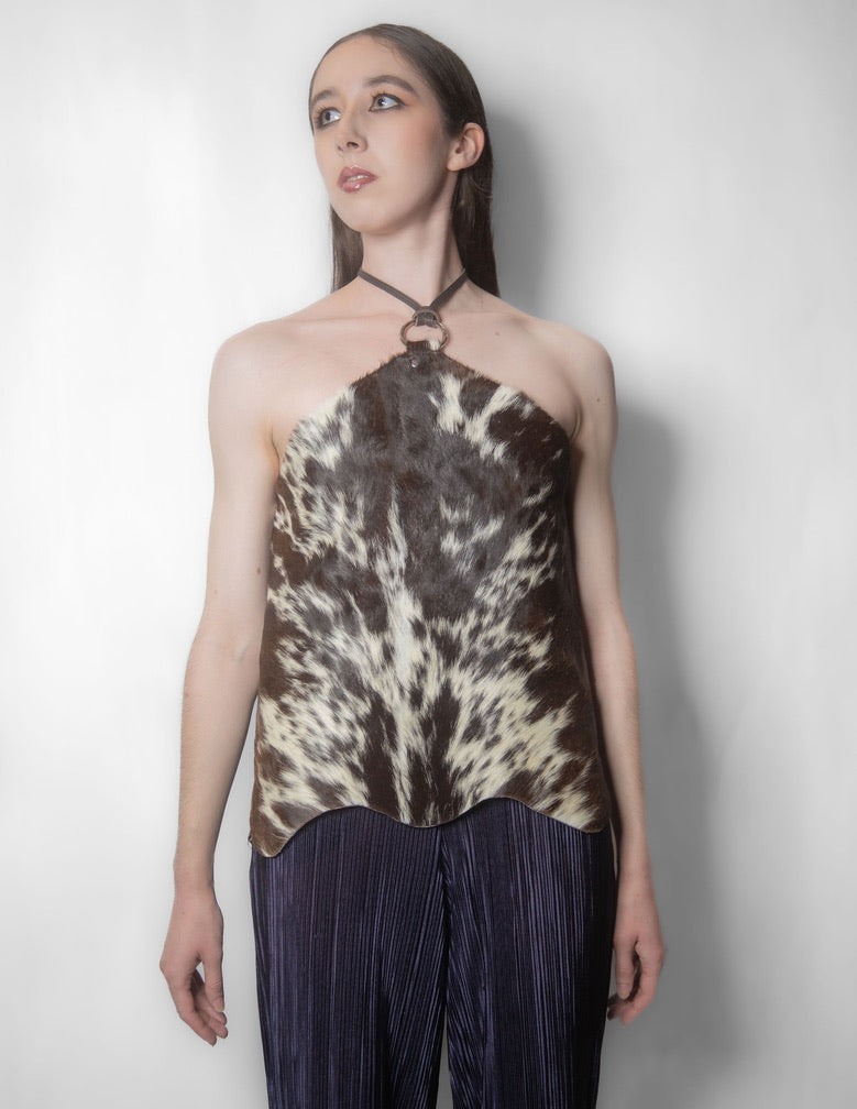 hair on halter top