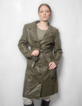 Eclipse - Women Olive Lambskin Leather Coat