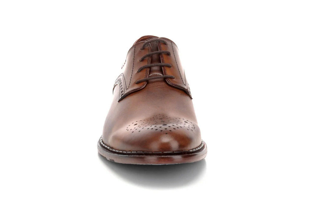 Julian - Cuadra brown derby leather shoes