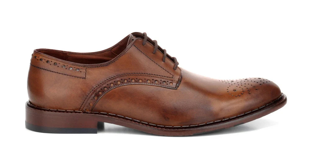 Julian - Cuadra brown derby leather shoes