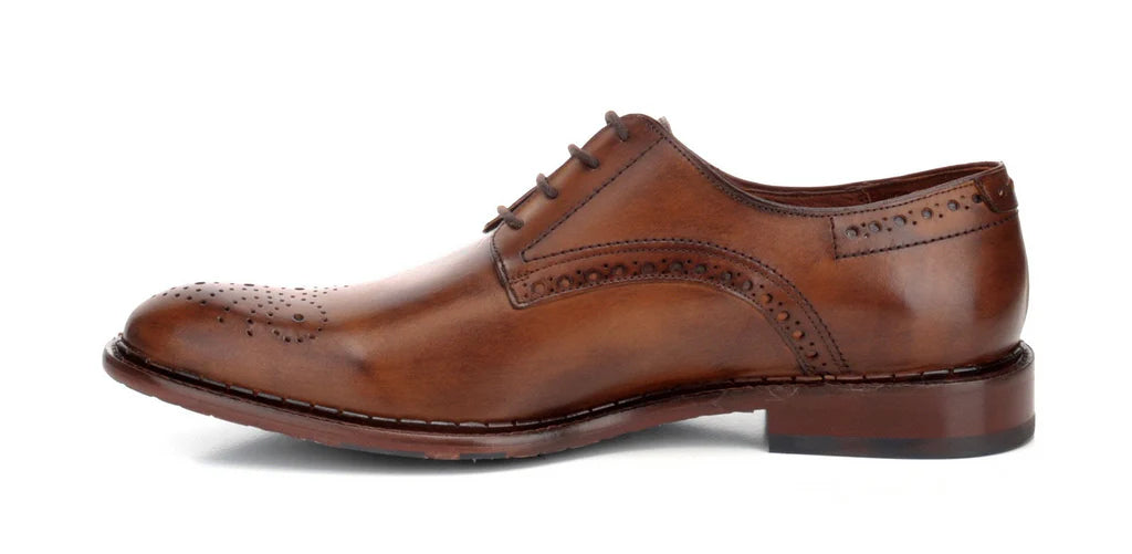 Julian - Cuadra brown derby leather shoes