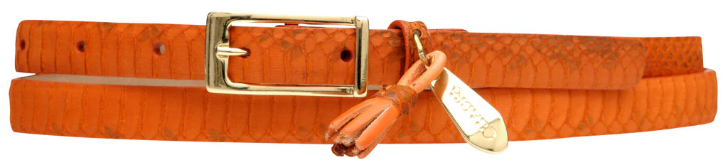 Marcella - Cuadra pink snake skin belt