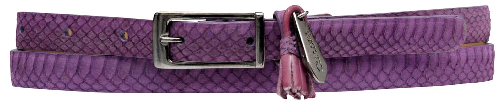 Marcella - Cuadra pink snake skin belt